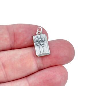 Vintage Sterling Silver 925 Gift Box Present Charm